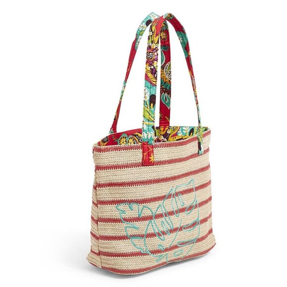Vera Bradley Rumba Straw Beach Tote - Picture 2 of 9
